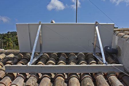 Luftkollektor mit Dachständer