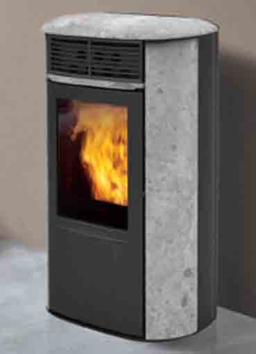 Pellet stove Aris 8 kW natural stone Edilkamin